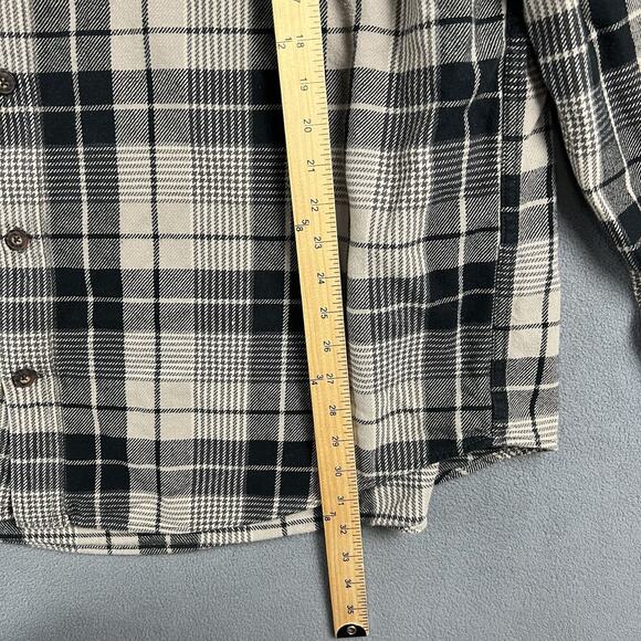 Duluth Trading Shirt Mens 2XL Gray Heavyweight Button Down Flannel Workwear - Picture 9 of 9